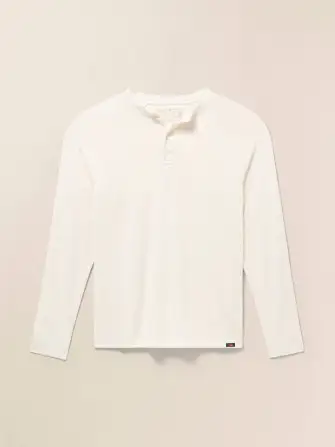 Long-Sleeve Cloud Henley (Tall) - Ivory Heather