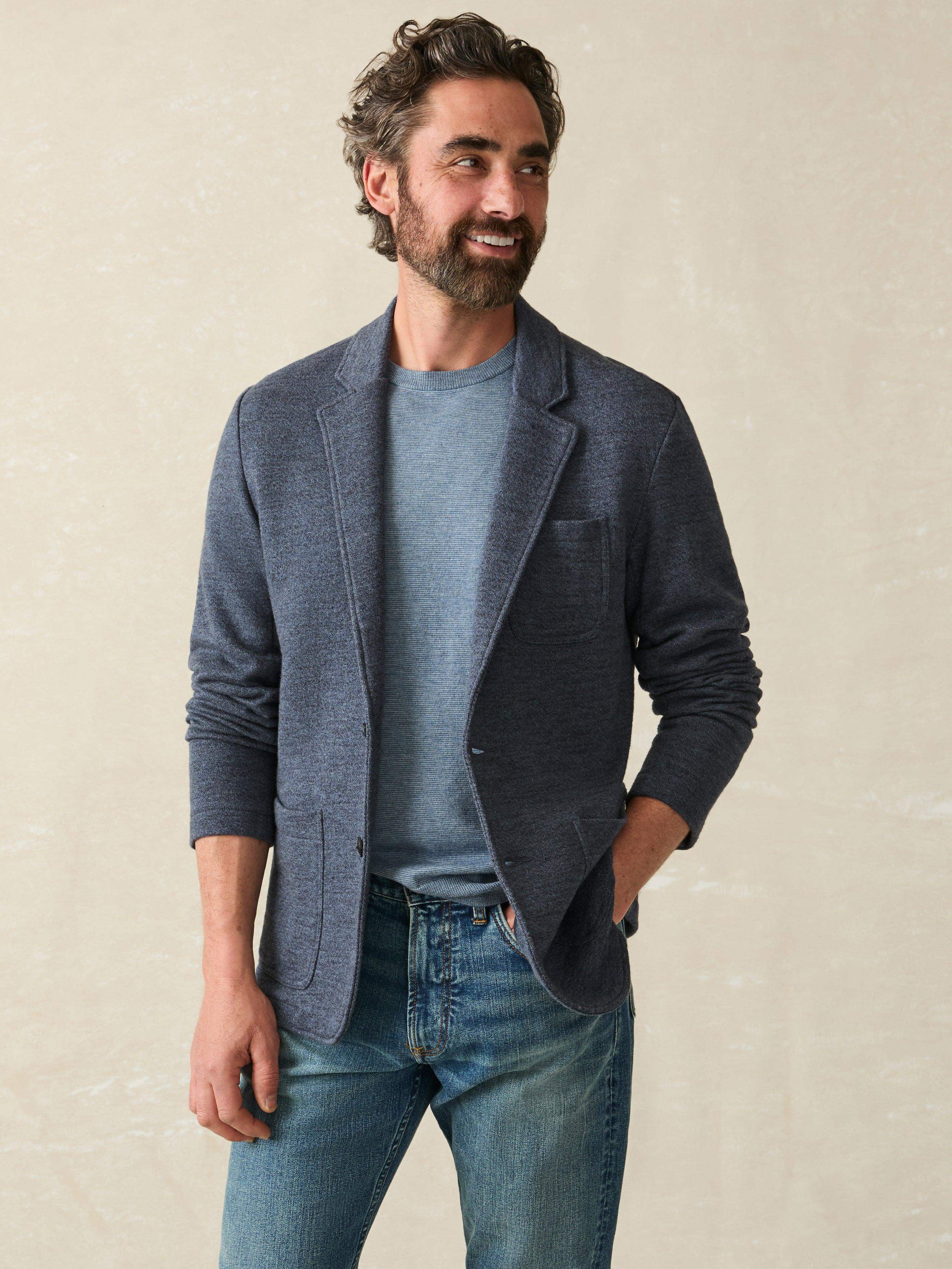 Inlet Knit Blazer (Short) - Deep Navy Melange