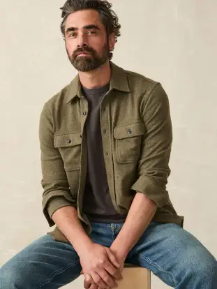 Legend™ Sweater Shirt - Olive Melange Twill(OLIVE MELANGE TWILL,XS)