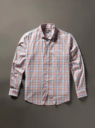 Movement™ Shirt Classic Fit - Ocean Coral Plaid(Ocean Coral Plaid,XS)
