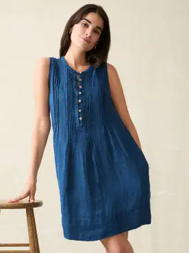 Isha Basketweave Dress - Indigo