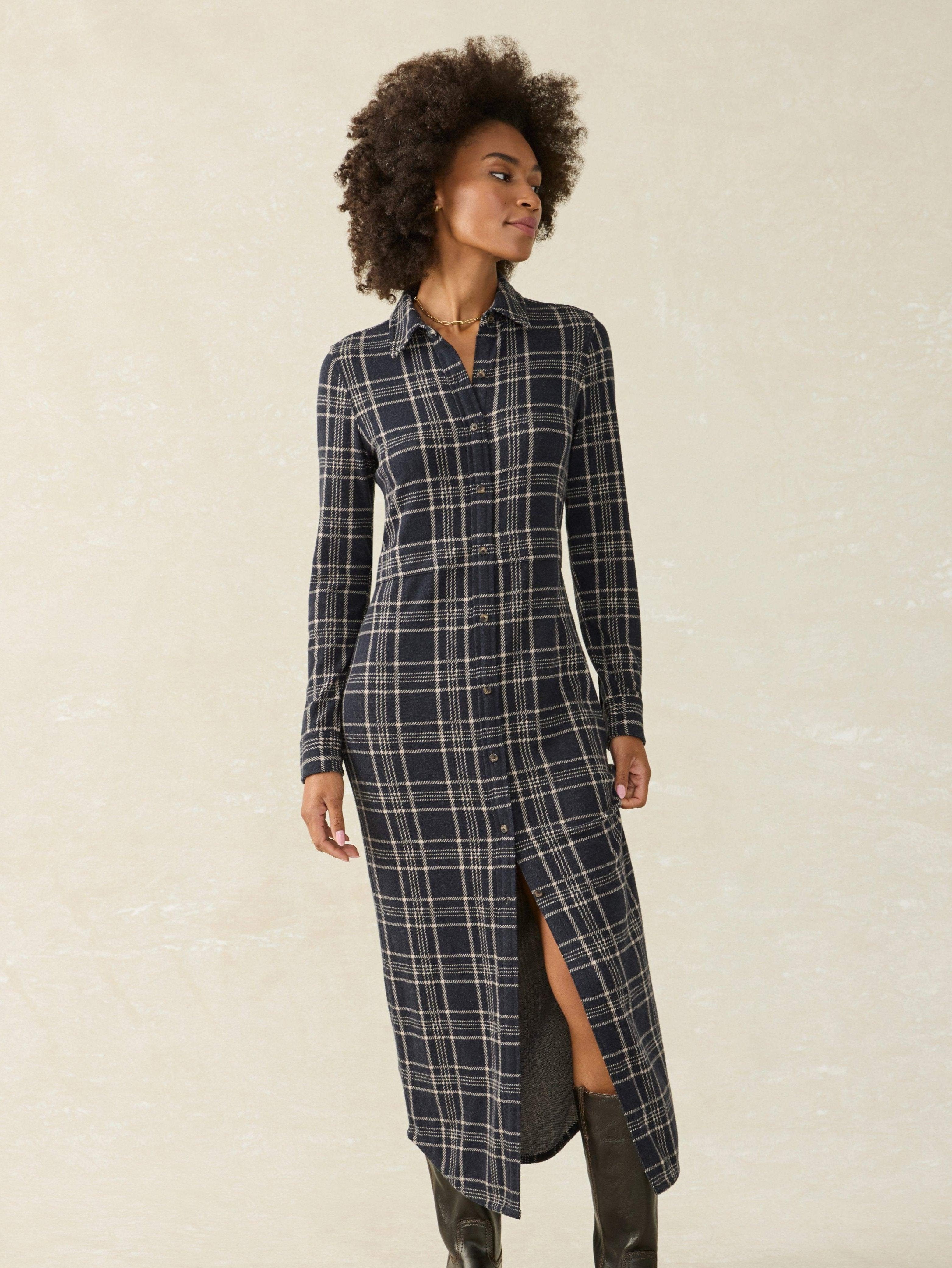 Legend™ Sweater Maxi Dress - Dakota Plaid
