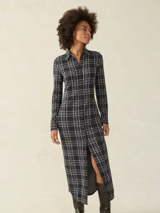 Legend™ Sweater Maxi Dress - Dakota Plaid