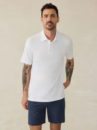 Short-Sleeve Movement™ Pique Polo - Pure White