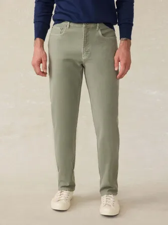 Stretch Terry 5-Pocket Pant - Faded Olive