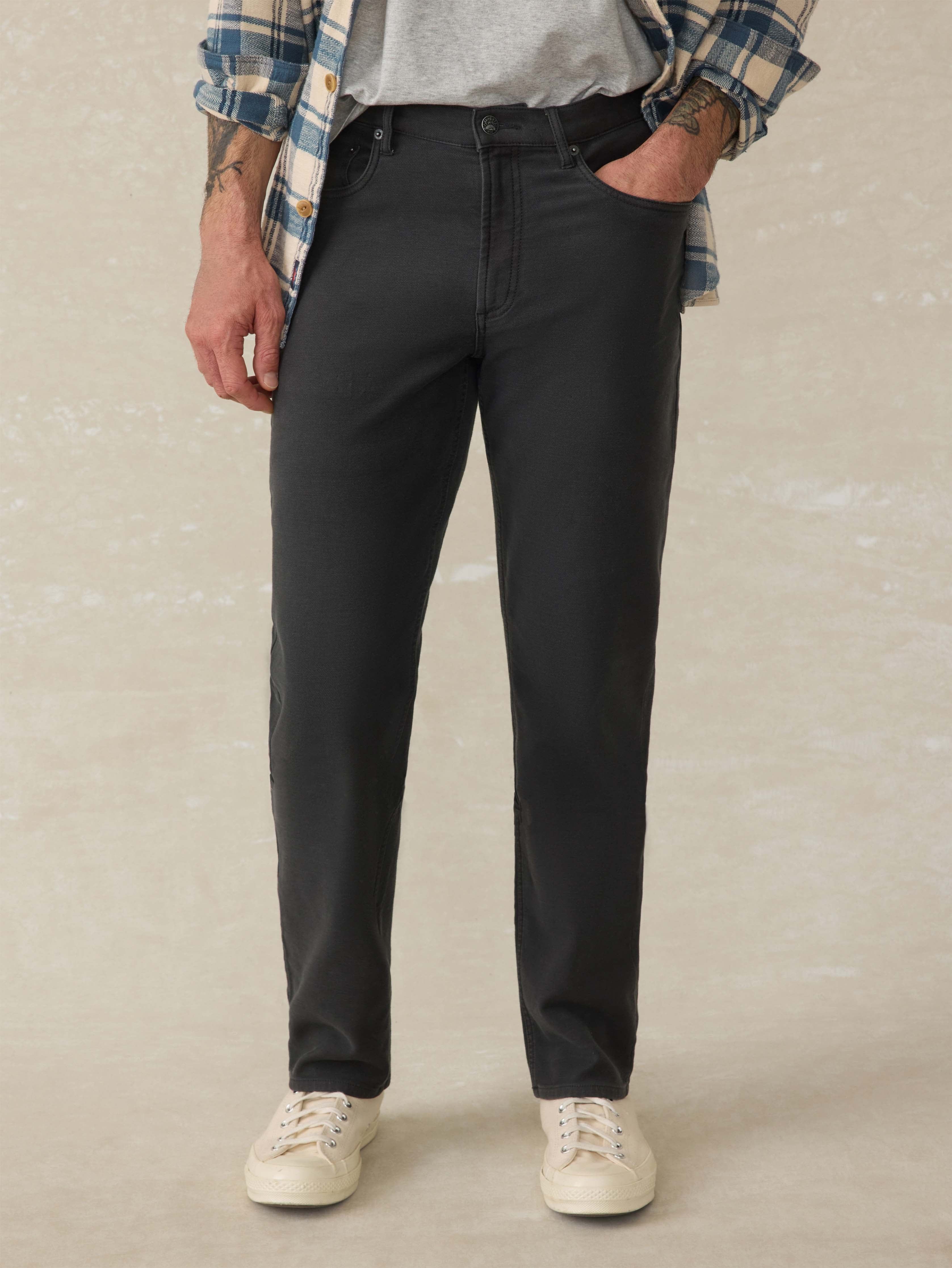 Stretch Terry 5-Pocket Pant - Onyx Black