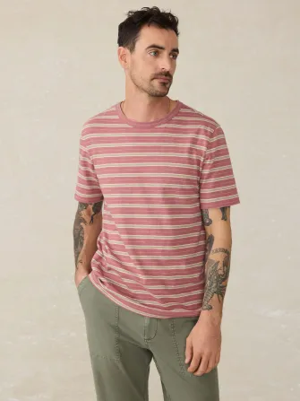 Sunwashed Tee - Red Reef Stripe