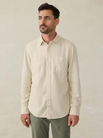 Tried & True Chambray Workshirt - Coastal Cream