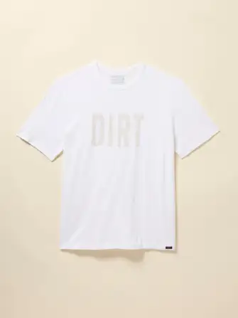 DIRT Sunwashed Regenerative Cotton Tee - White