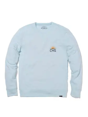 Charleston Long-Sleeve Terry Crewneck - Blue Oasis