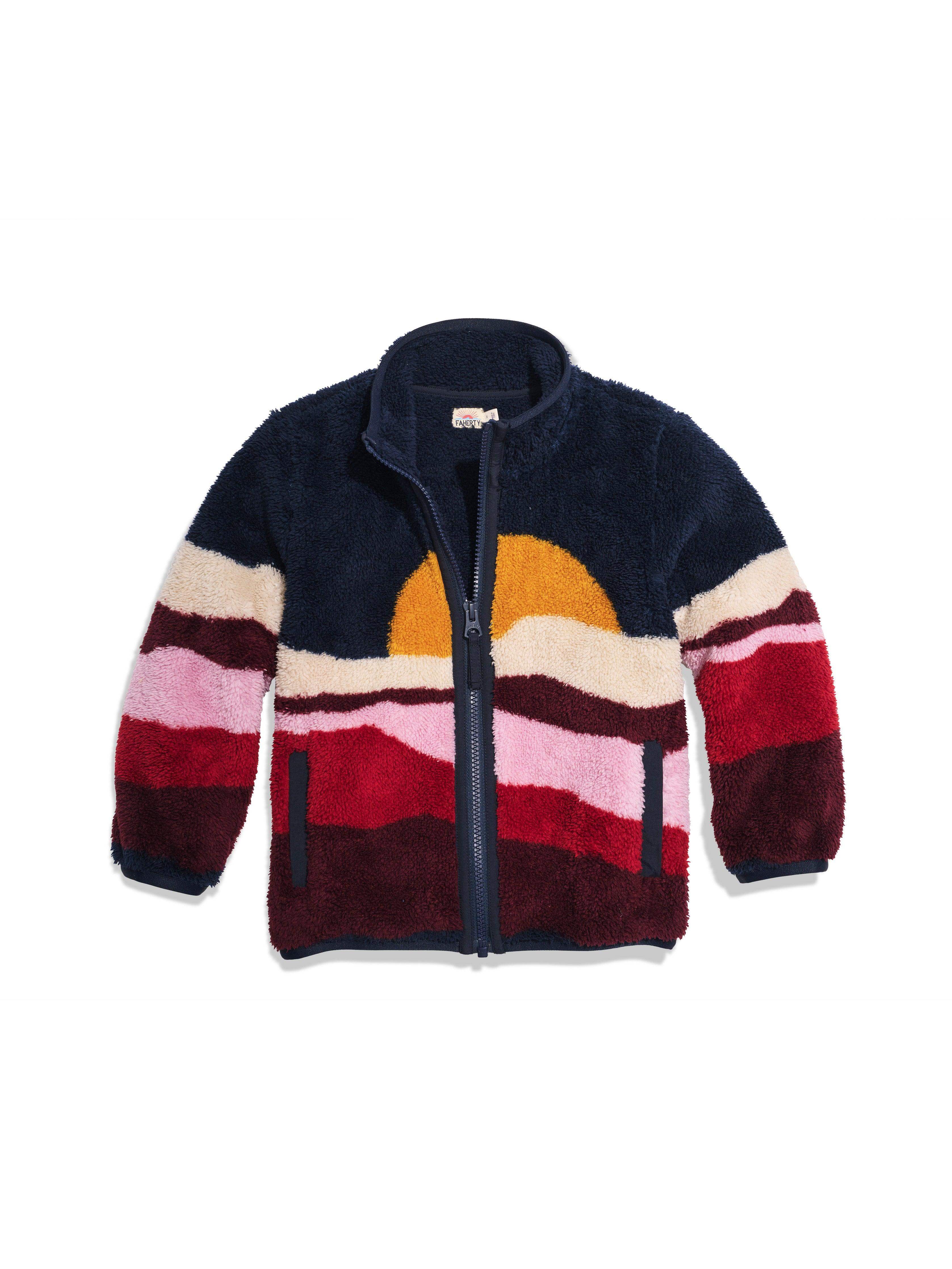 Kids Mountain Sunset High Pile Fleece Jacket - Mountain Sunset