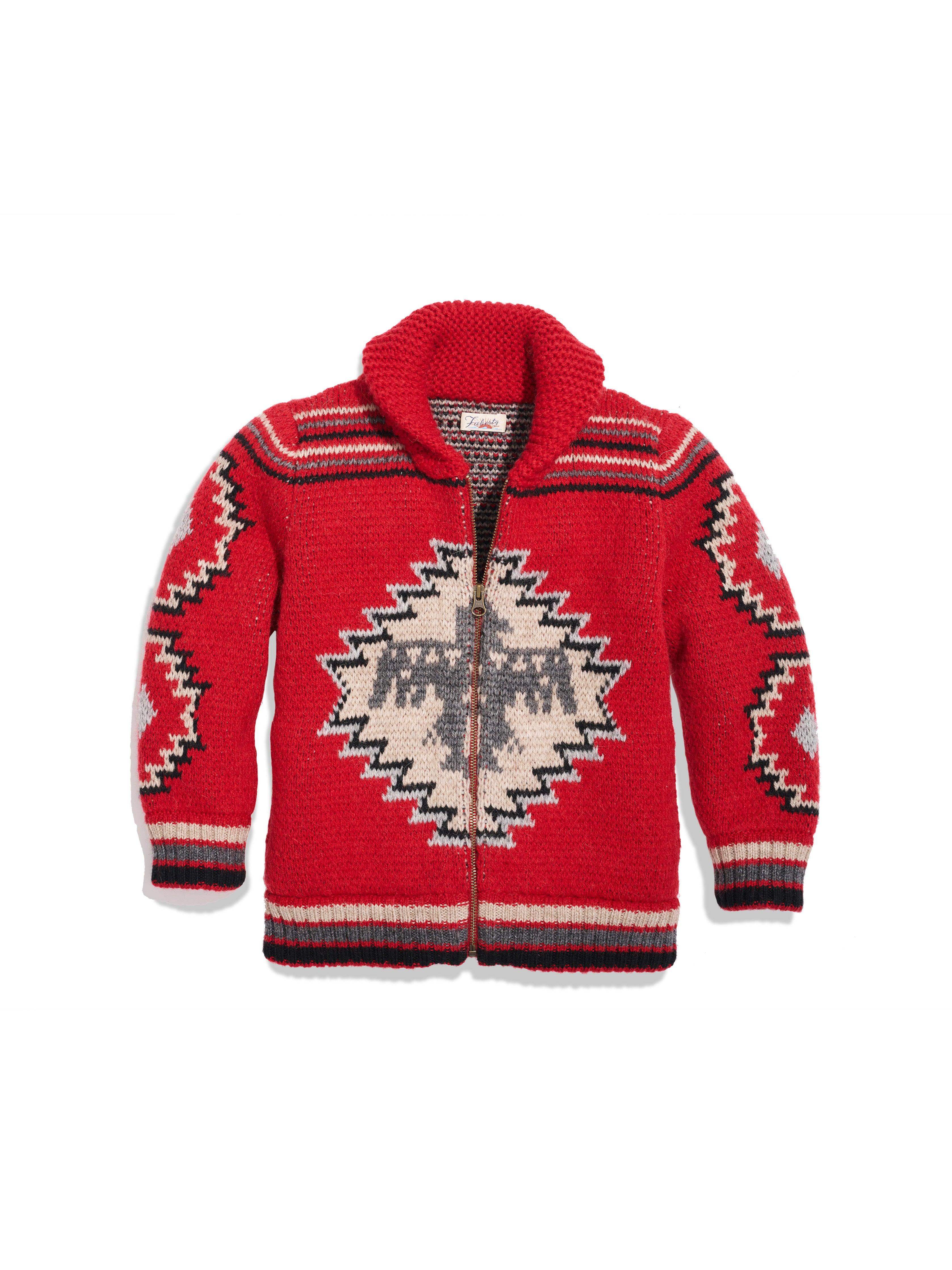 Kids Steven Paul Judd Thunderbird Cardigan - Red Thunderbird