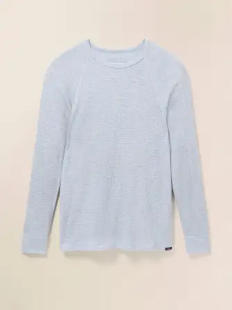 Long-Sleeve Cloud Waffle Crew - Frosty Slate Heather