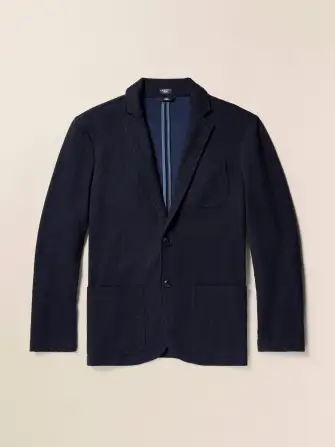 Inlet Knit Tweed Blazer - Navy Twilight Herringbone(Navy Twilight Herringbone,XS)