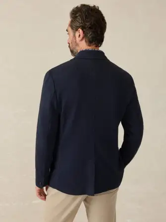 Inlet Knit Tweed Blazer - Navy Twilight Herringbone(Navy Twilight Herringbone,XS)