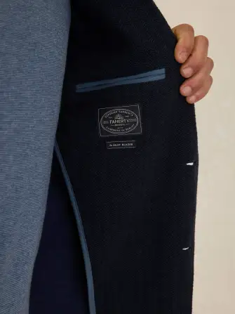 Inlet Knit Tweed Blazer - Navy Twilight Herringbone(Navy Twilight Herringbone,XS)