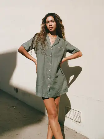 Paradise Point Dress - Thyme