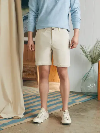Coastline Stretch Chino Short (8 Inseam) - Stone
