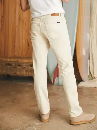 Organic Cotton Slim Straight Denim - Stone(Stone,30)