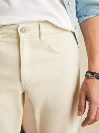 Organic Cotton Slim Straight Denim - Stone(Stone,30)