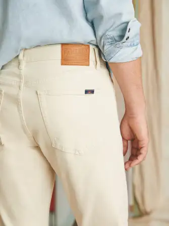 Organic Cotton Slim Straight Denim - Stone(Stone,30)