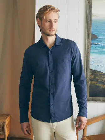 Sunwashed Knit Shirt - Dune Navy