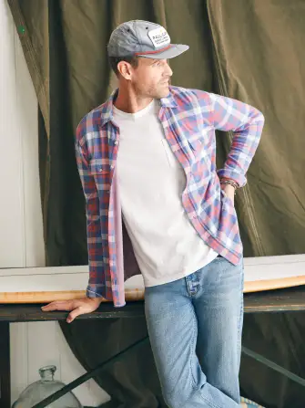 Legend™ Sweater Shirt (Tall) - Viewpoint Rose Plaid