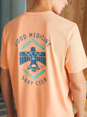 Steven Paul Judd Good Medicine Surf Club Tee - Island Melon(Island Melon,XS)