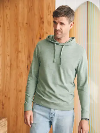 Sunwashed Slub Hoodie - Faded Sage