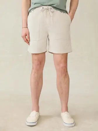 Corduroy Drawstring Utility Short - Plaza Stone