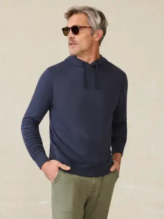 Sunwashed Slub Hoodie - Blue Nights