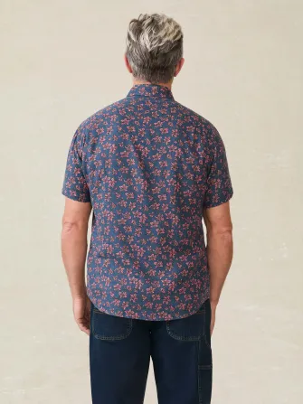Short-Sleeve Breeze Shirt - Berry Navy Floral(Berry Navy Floral,XS)