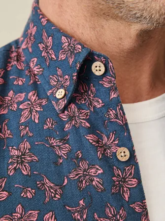Short-Sleeve Breeze Shirt - Berry Navy Floral(Berry Navy Floral,XS)