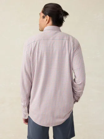 Coastline Knit Shirt - Blue Coral Gingham(Blue Coral Gingham,XS)