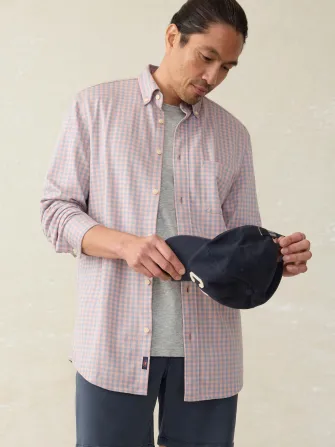 Coastline Knit Shirt - Blue Coral Gingham(Blue Coral Gingham,XS)