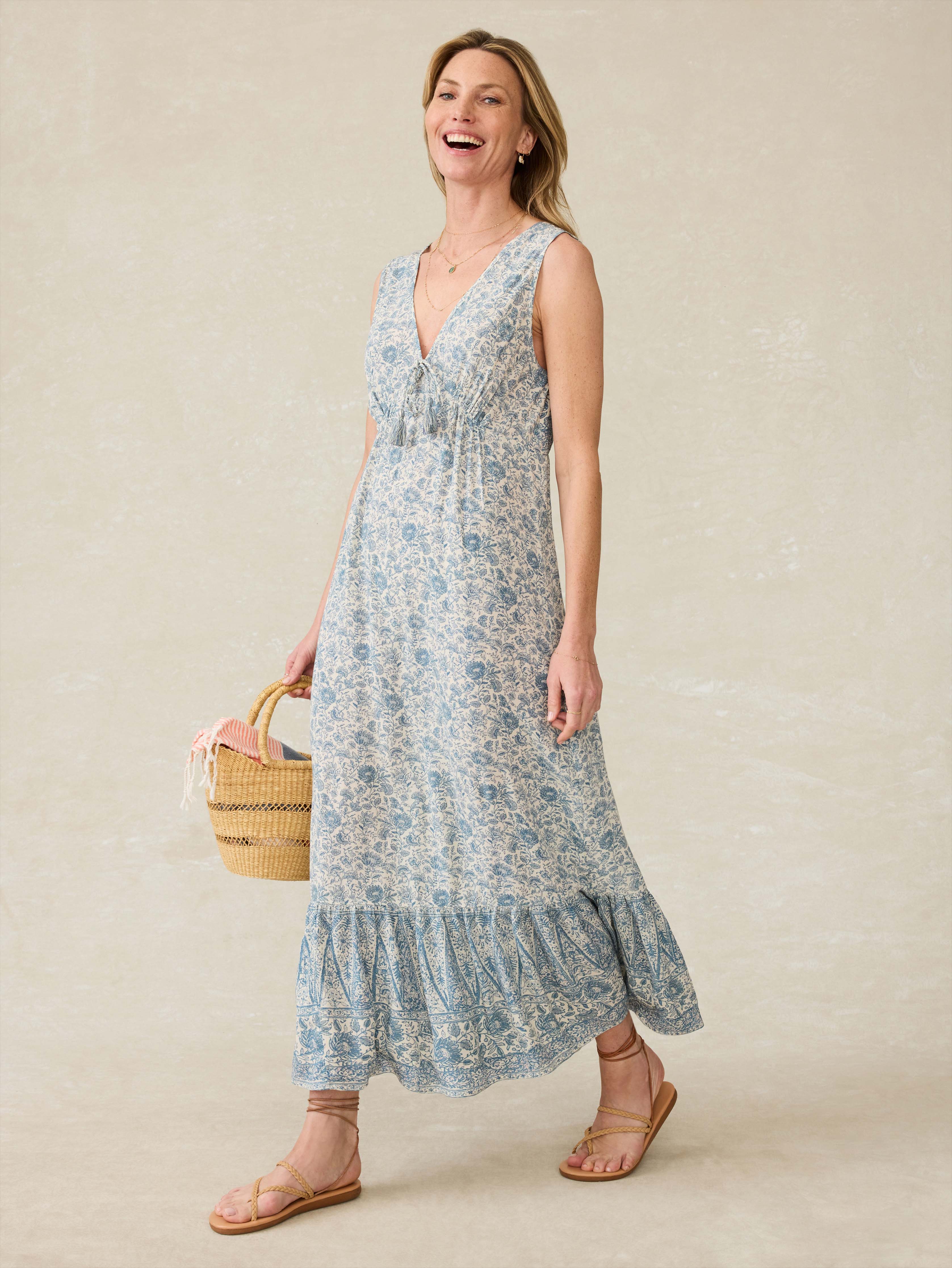 Eden Dress - Blue Water Floral
