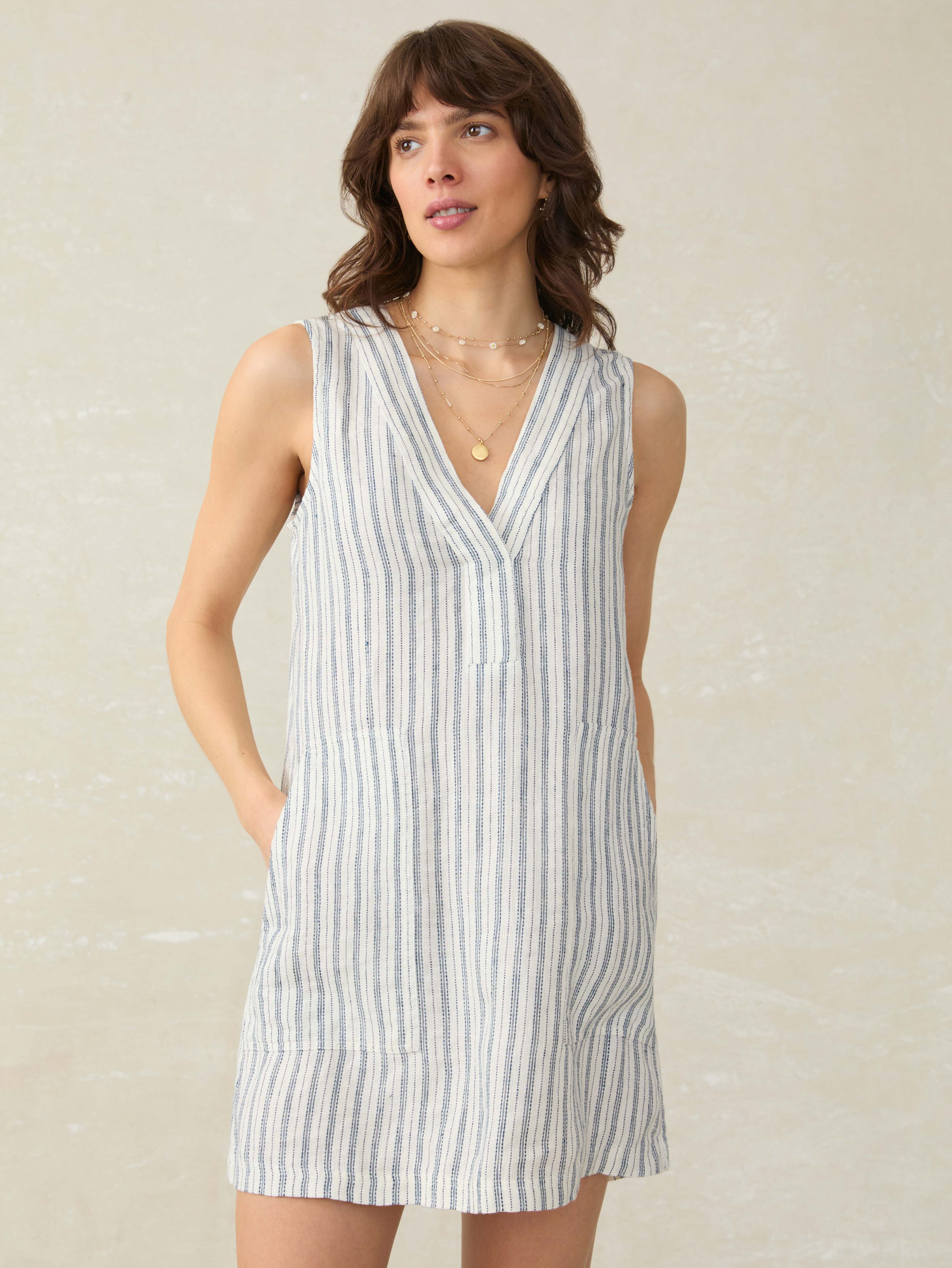 Azure Dress - Oceanside Stripe