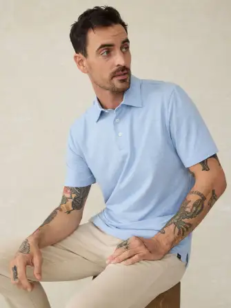 Movement™ Short-Sleeve Polo Shirt (Tall) - Cardiff Blue Heather(Cardiff Blue Heather,MT)