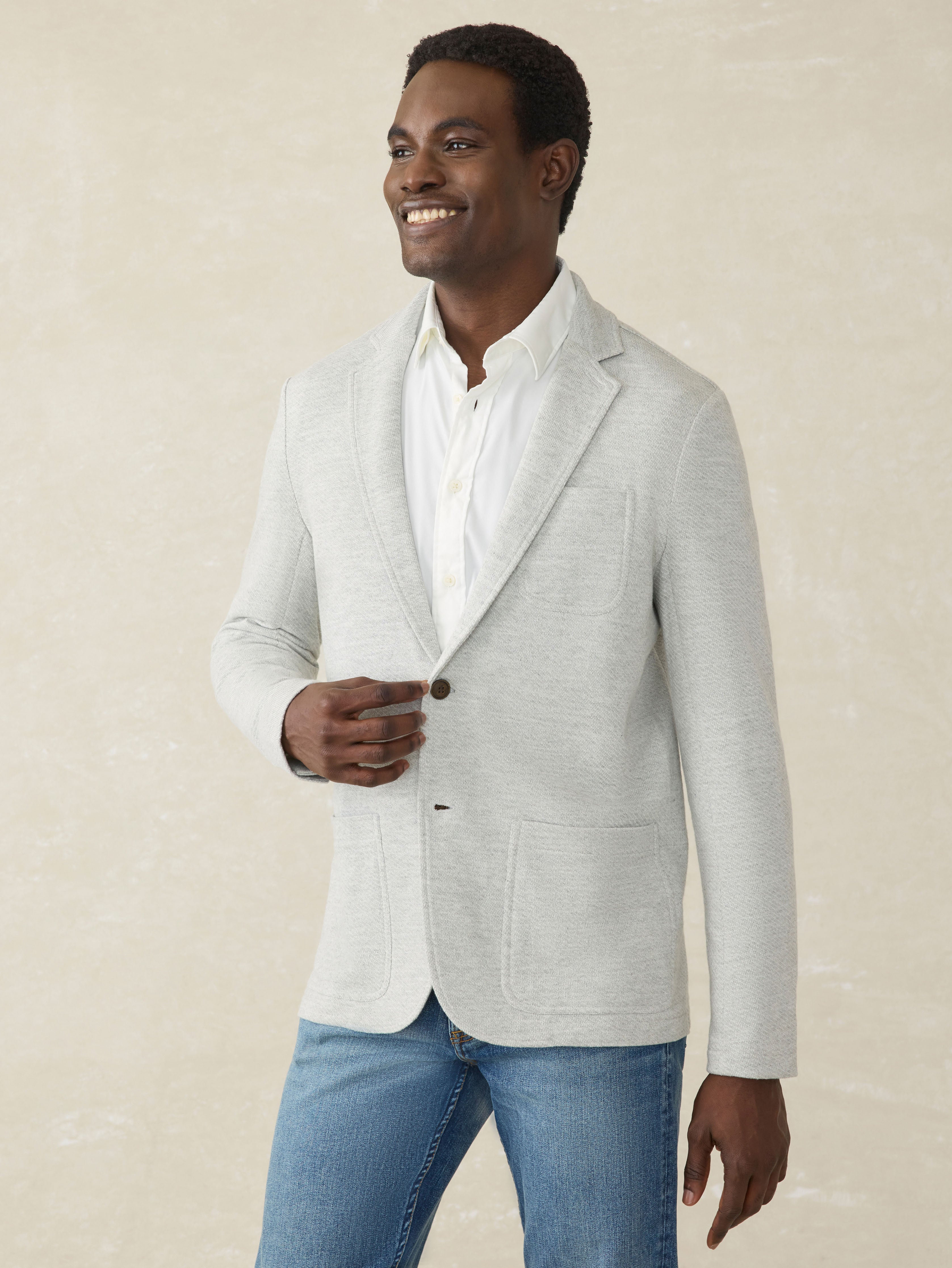Inlet Knit Blazer - Heather Grey