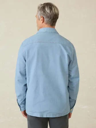 Doug Good Feather Indigo Herringbone Shirt Jacket - Blue Haven Wash(Blue Haven Wash,XS)