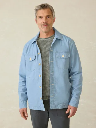Doug Good Feather Indigo Herringbone Shirt Jacket - Blue Haven Wash