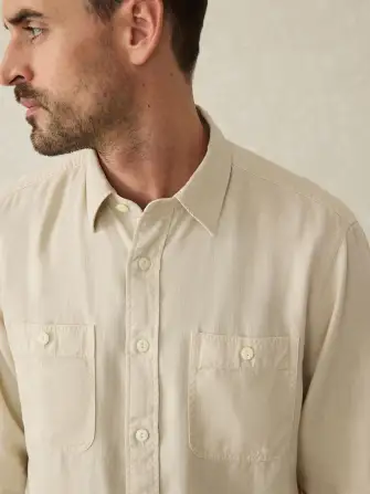 Tried & True Chambray Workshirt - Coastal Cream(Coastal Cream,XS)