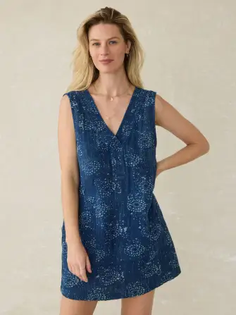 Azure Dress - Indigo Isle Print