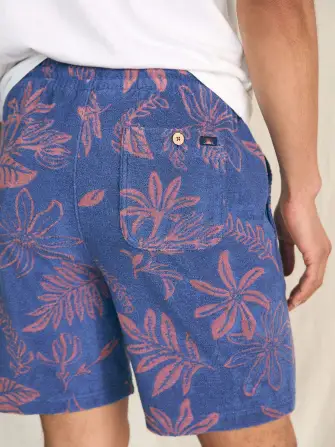 Cabana Towel Terry Sweatshort - Twilight Coral Floral(Twilight Coral Floral,XS)