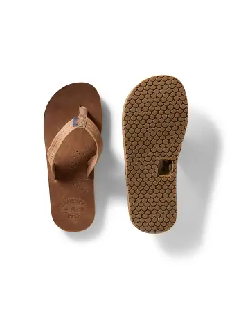 Faherty X REEF Men's Draftsmen Flip Flop - Dark Brown
