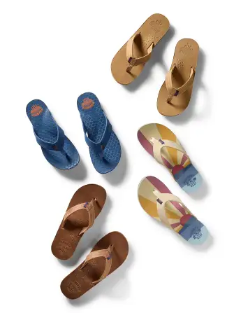 Faherty X REEF Unisex Eva Flip Flop - Sun And Wave(Sun And Wave,5)