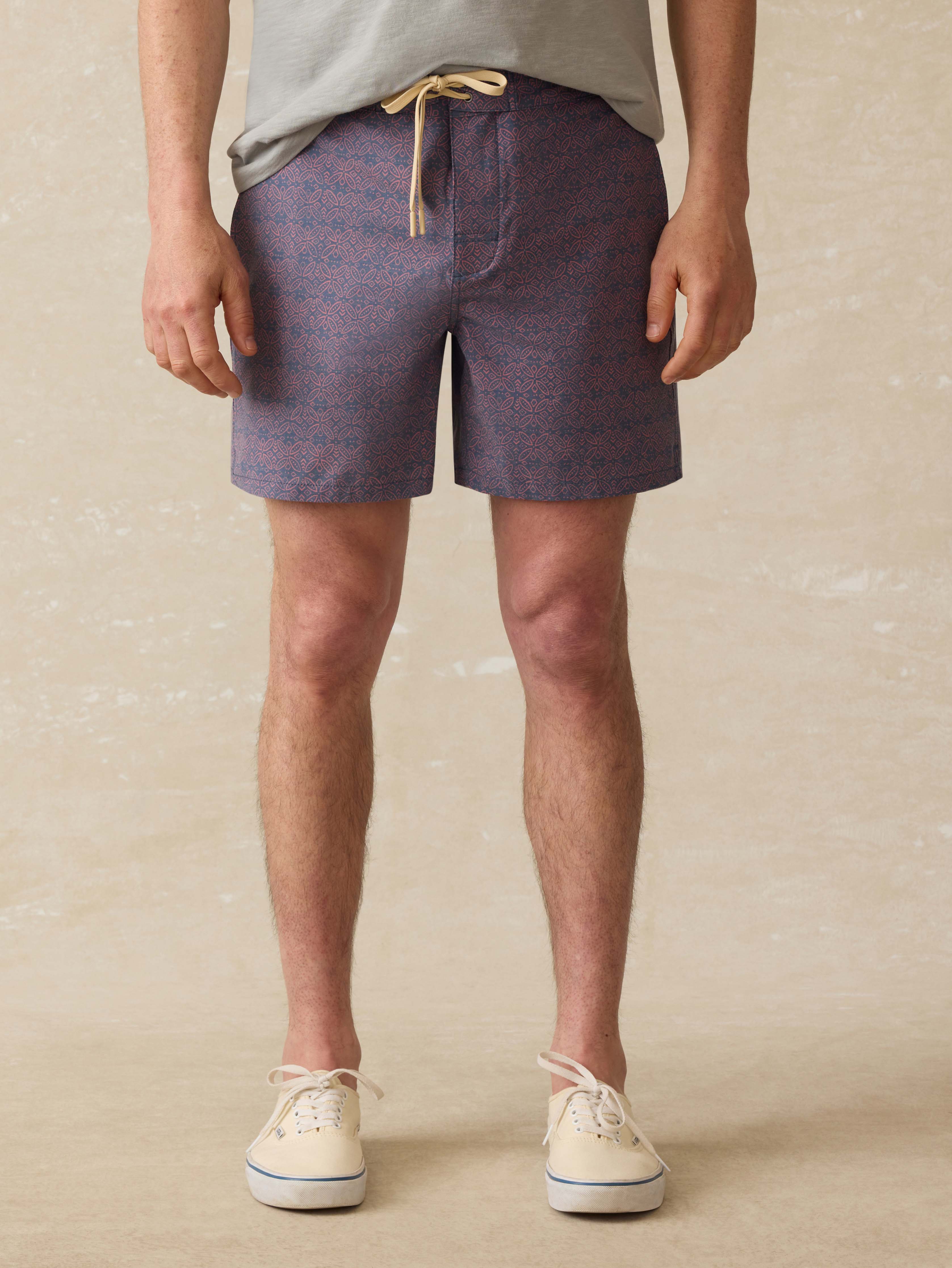 Biarritz Boardshort - Dusk Rose Medallion