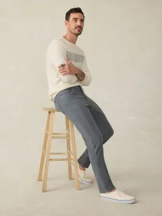 Stretch Terry 5-Pocket Pant - Slate
