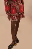 Brown Gigi Tapestry Mini Dress(GIGI TAPESTRY BROWN,XXS)