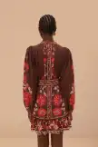Brown Gigi Tapestry Mini Dress(GIGI TAPESTRY BROWN,XXS)